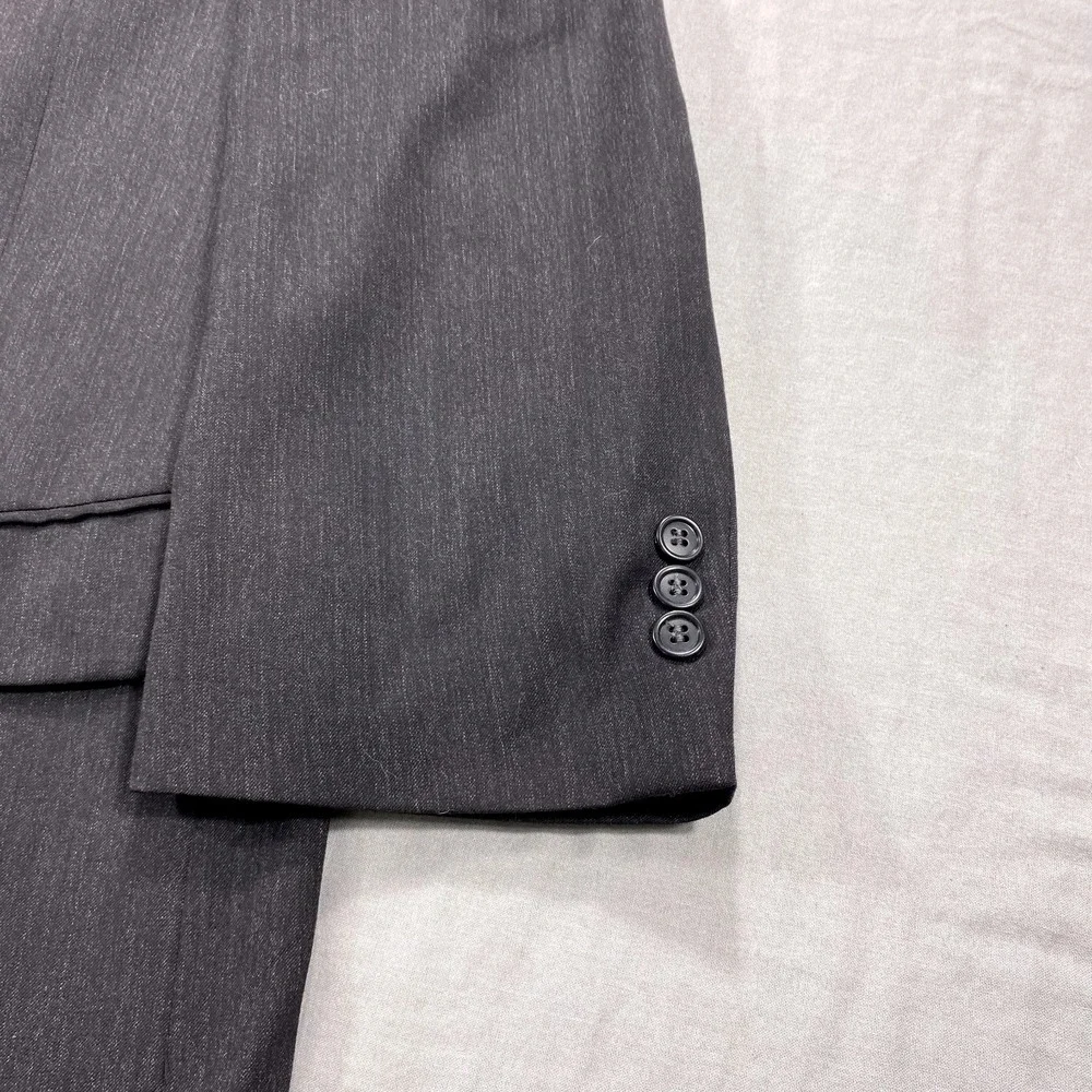 VINTAGE Ungaro Blazer‎ Mens 48L Gray Wool 2-Button Sport Coat Jacket Paris
